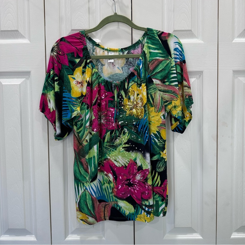 Tropical Floral Women's Blouse